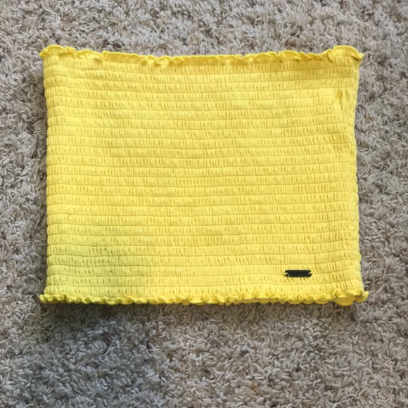 yellow tube top hollister